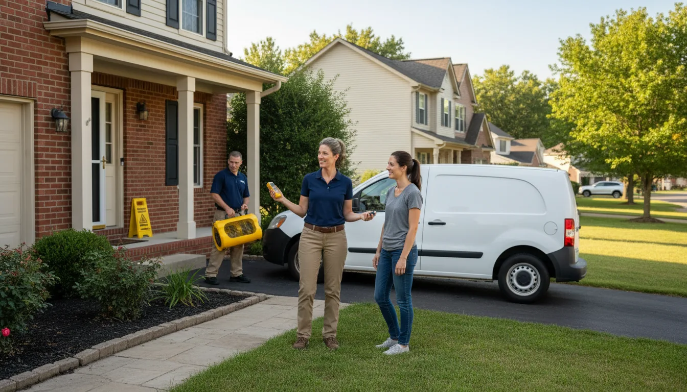 Water restoration image for Water Damage & Restoration Services in Randlett, OK